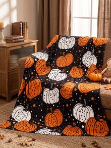 1pc Autumn Flannel Blanket, Single-Sided Print, Soft & Lightweight, Cartoon Pattern, Comfortable & Easy To Care, Multi-Purpose Blanket, Suitable For Bedroom, Sofa, Study And Dorm, Room Decor, Autumn Home Decor, Ideal Autumn Gift, Perfect Birthday Gift - Multicolor - View 7