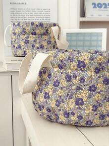 Spring Blossom Floral Round Laundry Basket Large Capacity Vintage Storage Organizer Waterproof Thick Woven Fabric Dirt-Resistant Home Organization Bedroom Decor Aesthetic Design Collapsible Hamper For Clothes Toys Books Blankets Durable Heavy-Duty Laundry Container Stylish Household Basket Perfect Gift - View 6