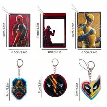 Mesuca 1 Set Marvel Deadpool & Wolverine Theme Hanging Decor Accessories, Multiple Designs Available, Smooth Acrylic Lightweight Portable Hanging Ornaments, Suitable For Suitcases, Backpacks - View 6