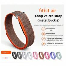 適用於 Air Sports Band 的替換編織魔鬼氈腕帶，戶外跑步用，極簡純色錶帶 - 適用於  Fitbit Air - 查看 12