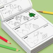 1pc Multi-Theme Step-By-Step Drawing Activity Book, Fruit Animal Transportation Sketching Practice Sheet, Indoor Leisure Handmade Art Supplies, Idle Sketching Gadget, Party DIY Craft Props, Commute Portable Art Set - Multicolor - View 2