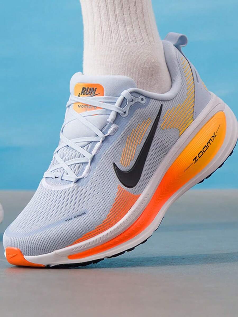 Nike New Vomero 18 Men's Cushioned Breathable Non-Slip Running Shoes Casual Road Running Shoes - Blue Orange - View 1