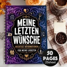 My Last Wishes Notebook 1pc, Important Information Organizer NoteBook For Family & Loved Ones, Emergency & Life Journal, A5 Legacy Notebook, 50 Pages 25 Sheets - A5 - View 6