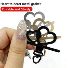 3D Rotating Heart-Shaped Metal Phone Lanyard Adapter, Metal Connector Plate, Ultra-Thin, Does Not Affect Phone Charging, Anti-Loss Phone Accessory For Outdoor Use, Hands-Free, Suitable For Various Phone Cases - Multicolor - View 9