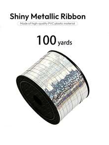 250 Yards Silver Laser Cut Wrinkled Ribbon, Shiny Metallic Curly Balloon String, Suitable For Crafts, Gifts And Decoration, Ideal For Weddings, Gift Wrapping, Birthday Parties, Christmas, Halloween, Banquets And Room Decor - Shiny Laser Ribbon - View 8