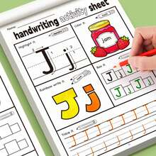 1PC Alphabet Hand‑Writing Tracing Workbook, Multifunctional Letter Activity Sheets, Hand‑Skill Training Supplies, Desktop DIY Art Kit, Holiday Handmade Gift, Travel Pocket Practice Set - Multicolor - View 1
