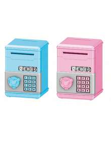 Pink Piggy Bank, Coin Storage Box, ATM Shaped Money Box, Unique Design, Mini Savings Box Gift, Fashionable Cash , Large Capacity Money Jar, Gift, Budget Wallet, Cash Drawer, Money Box, Coin Box, Financial Assistant, Cash Counter, Home Decor, Holiday, Summer Vacation, Party, Birthday Gift (Password Cannot Be Pressed To Input) - Multicolor - View 17