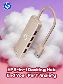 HP USB-C Hub With Type-C Charging Adapter, 2.0 Splitter, Compatible With Apple Laptops, Supports 4K Projection, PD Charging, 4-In-1 Expansion Hub (Black, Milky White Available), Storage Product - View 4