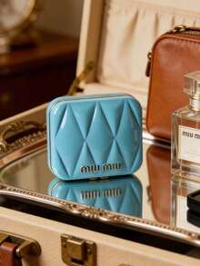 Miu Miu Mini Pocket Makeup Mirror, Portable Handheld Makeup Mirror, Women's Holiday Gift MIUMIU-GIFT-4 MIUMIU-GIFT-12 MIUMIU-GIFT-5 - Baby Blue - View 6