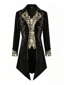 Chaqueta de frac gótica victoriana de estilo retro punk para hombres - Negro - Ver 3
