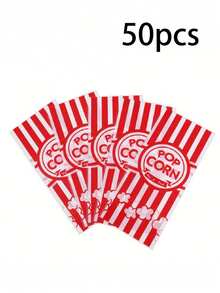 10/20/50pcs Popcorn Bag Packs, Popcorn Machine-Specific Popcorn Bags, Party/Dinner Popcorn Bags - Essential Items For Family Gatherings Or Dinners - Suitable For Packaging Popcorn And Other Foods For Halloween/Christmas And Other Occasions - Multicolor - View 11