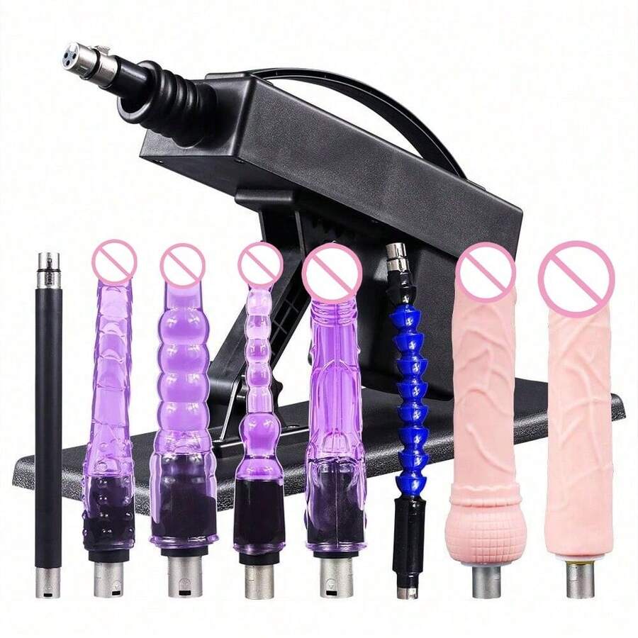 Sex Machine,Automatic Thrusting Dildo Machine With Suction Cup,Dildo Machine For Women With 8 Attachment Sex Toys Adult Sex Toy - US A Type Plug(110-127V) - View 1