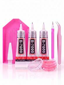 9-Piece/8-Piece Rhinestone Setting Tool Set, Silicone Tip Design, Detachable, Suitable For Rhinestone Decoration And Dotting Tools, Elly Resin Gemstones, DIY Jewelry Making Gemstone Setting, Flat-Bottomed Resin Rhinestones, Suitable For DIY Crafts, Cups, Shoes - View 1