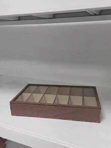 Wooden Watch Storage Box With Glass Lid, Walnut Wood Watch Display Box, Dust-Proof Velvet Lining, Men's And Women's Watch Collection Box, Birthday And Christmas Gift - Walnut Wood - Inner Brown - View 6