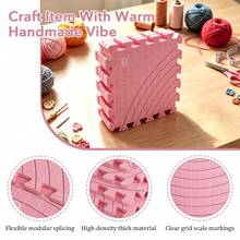 9pcs EVA Foam Crochet Blocking Board, Knitting Blocking Mat Set, Snap-Together Foam Blocking Board With Circular Scale, Suitable For Knitting And Crochet Enthusiasts - Foam Pad - View 5