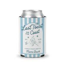 Custom Text Bachelorette Can Cooler, Personalized Coastal Last Toast Neoprene Can Sleeve, Beach Party Drink Holder For Bride Squad, Bridesmaid Gift For Bridal Shower, Pool Party And Girls Weekend - Multicolor - View 12