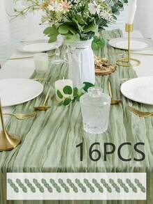 Sage Green Cheesecloth Table Runner Fall Wedding Birthday Party Home Decor - Cheese Cloth - View 55