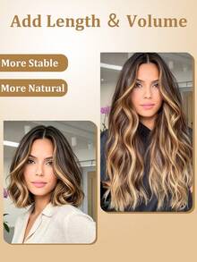 JIAMEISI Tape In Hair Extensions Human Hair, Real Human Hair Tape In Extensions, 20Pcs Ombre Medium Brown To Strawberry Blonde Tape Ins Human Hair Extensions For Women Seamless Tape In Hair Extensions Remy Human Hair - S4/27/4 - View 7