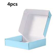8pcs Blue Bulk Shipping Boxes, Lockable Mailer Boxes, Suitable For Small Businesses, Medium Cardboard Gift Boxes, Used For Packaging And Mailing Gifts - Christmas Stocking Fillers - Small Gift Packaging, Christmas Decor, Halloween, Christmas - Multiple Styles-blue - View 13