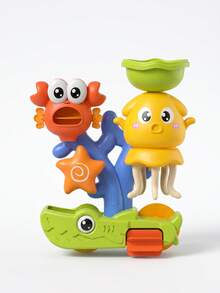Ocean Animal Bath Water Track Toy For Bathtub Tiles, Interactive Waterfall Spray Toy With Strong Suction Cups, Christmas Party Favors, Holiday Gift For Everyone - Multicolor - View 8