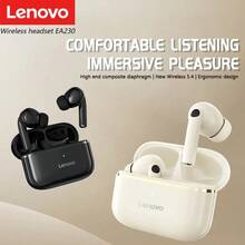 Lenovo 联想EA230蓝牙耳机，无线入耳式耳机，具备降噪、低延迟、高清通话、360°立体声等功能，适合运动、跑步、工作、旅行等场景。 - 黑色 - 查看 2