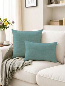 4pcs,Geometric Pattern,Home Decor,Gift,Hypoallergenic Polyester Material,Hidden Zipper,No Filling,Suitable For Home Decor,Living Room Decor,Pillow Case,Cushion Cover,Pillowcase,Sofa Decorative Cushion,Mat Cover,Soft Cushion. - Nile Blue - View 8
