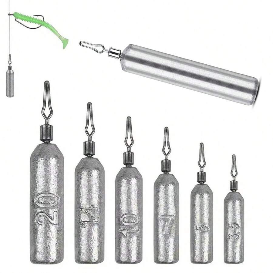 Fishing Weight 10PCS/Lot Sinker Mold 3.5g 5g 7g 10g 14g Tube Bullet Plumb Pendant Metal Jig Sast Sea Tackle Kit Tool - Long Lead - View 1