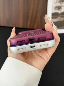 CteGlodrix A New Luxury Fashion Phone Case With Magnetic Heat Dissipation, Compatible With Iphone 18 Pro/18 Pro Max/17/16/12/13/14/15/11 Series, Shockproof And Anti-Slip Back Cover Protection - Cherry Red - View 8
