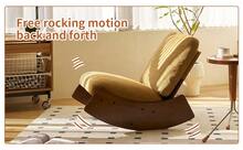 Comfortable Glider Rocking Chair, High-Quality Upholstery Glider Chair, Solid Wood Frame, Perfect For Multiple Settings Accent Reading Chair For Bedroom,Living Room,Nursery - A - 查看 6
