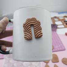 Creative Wavy Embossed Texture Stamp Ceramic Cup Jar Plate DIY Making Tool Art Soft Clay Sculpture Creative Gift Making Embossed Pattern Press Mold Reusable - Clear - View 7
