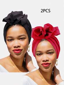 1pc Women's Printed Criss-Cross Headband Headscarf Hat, Hair Protection Cap, Suitable For Daily Use - Multicolor - View 12