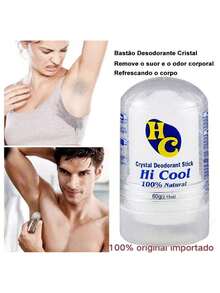 Desodorante Cristal Pedra Natural, 60g, Uso Corpo Todo, Melhora o Odor Corporal, Natural e Seguro, para Homens e Mulheres, Uso Diário, Presente Consciente - Alúmen 60g - Visão 3