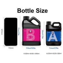 1:1 Clear Epoxy Resin 1000ml/500ml - 2 Part Glue With Hardener For Jewelry, Coating, DIY Art - A - View 3