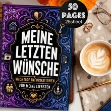 My Last Wishes Notebook 1pc, Important Information Organizer NoteBook For Family & Loved Ones, Emergency & Life Journal, A5 Legacy Notebook, 50 Pages 25 Sheets - A5 - View 7