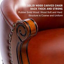 360 Degree Swivel Bar Height Chair With Backs For Home Kitchen Counter, Morden Chair Barstools, 54.8 X 54.8 X 96 Cm - 棕色 - 查看 6
