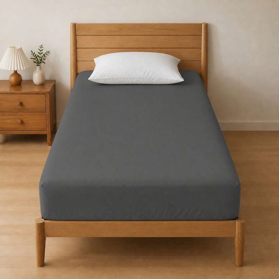 POLIGONO Fitted Sheets - Dark Grey - View 1