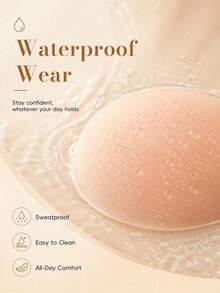 10pcs Reusable Silicone Nipple Covers, Strapless Wedding Dress Bra, Breast Lift And Enhancement, Invisible Breast Pads, Suitable For Party, Strapless Dress Or Top - Multicolor - View 6