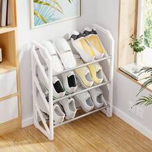 1pc No-Assembly Multi-Layer Shoe Rack, Simple Entryway Storage Shelf, Dust-Proof Organizer For Dorm, Slanted Slot Design, Space-Saving Narrow Rack For Home Entrance And Small Apartments - View 6