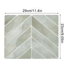 1/10/20pcs Waterproof Modern Geometric Herringbone 2D Textured Wall Panels DIY Tile, Modern Honeycomb Wall Stickers, Removable Self-Adhesive Wall Tile Decals, Suitable For Kitchen Bathroom Backsplash And Holiday Decoration - V-groove Tile - View 14