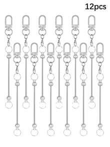 18pcs Women's Key Rings, Key Chains With Rotating Swivel Clasp And Lobster Claw Connector, Used For Key Ring Key Chain Bar Accessories, Beaded Key Rings, Connecting Rods, Handmade DIY Beaded Key Chains - Keychain Accessory Set - View 17