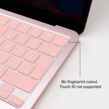 1pc Translucent Solid Color English Silicone Keyboard Protector EU Layout Compatible With MacBook Neo 13-Inch (A18) Pro 2026 Model A3404 256GB No Touch ID - Scratch-Resistant, Washable And Reusable - View 2