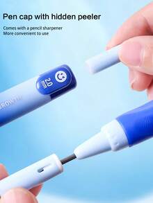 1pc Jiaozhi Automatic Pencil, Multiple Colors Available, Student Drawing Dedicated Art Sketching Pencil, Drawing Pen, Click Mechanical Pencil, High Aesthetic Value, Continuous Lead, Automatic Pencil - Multicolor - View 5