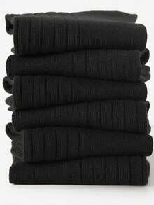6/12/24 Pairs Of Black And White Youth Student Socks, Suitable For Daily Wear, Regardless Of Gender, Especially Suitable For Wearing During The School Year. - Multicolor - View 3