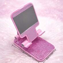 Desktop Rhinestone Phone Stand, Cross-Border Rhinestone Phone Holder, Portable Foldable Telescopic Stand, Universal Slouchy Home Use. - Luxurious - View 4