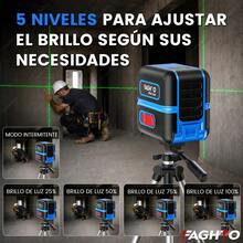 Nivel Láser Autonivelante De 2 Líneas FAGHTO ®   1mm Precisión Ip54 Con Soporte Magnético L Giratorio De 360 ° - Azul - Ver 5