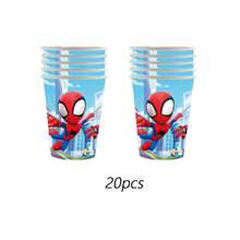 Cartoon Theme Spider Hero And His Magical Friends Birthday Party Decoration Banner Disposable Tableware Tablecloth Paper Plates Paper Cups Napkins - Multicolor - View 7