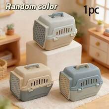 Miniature Realistic Pet Carrier, Color-Block Plastic Material, With Handle And Breathable Holes, Openable Design, Exquisite Replica Of Real Storage Box, Suitable For Miniature Model Scenery, Dollhouse Scene DIY, Desktop Micro Landscape Decor, Holiday Theme Decoration Prop - A - View 7
