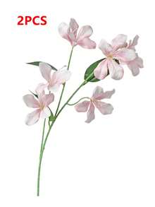 1/2/6件 79cm 火焰蘭花仿真水仙木蘭絲綢花 家居客廳婚禮桌面裝飾 浪漫主題 - 淺粉色 - 查看 9