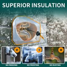 Outdoor Faucet Cover, Suitable For Winter Frost Protection, /EU Outlet Threaded Cover, Easy Install Foam Faucet Cover, Suitable For Outdoor Water Use, Low Maintenance Winterization (Residential/Commercial) - A - View 2