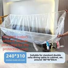5pcs Large Transparent Furniture Covers, Durable Plastic Material, With Tight Elastic Band, Suitable For All Weather, Protects Sofa, Table And Bench From Rain/Snow/UV Rays - Multicolor - View 8